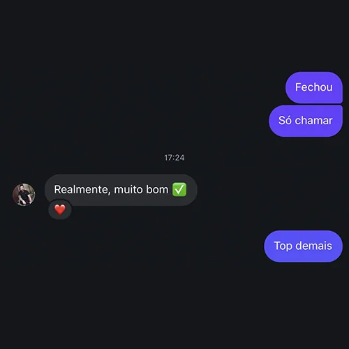 Cliente avalia o resultado como realmente muito bom.