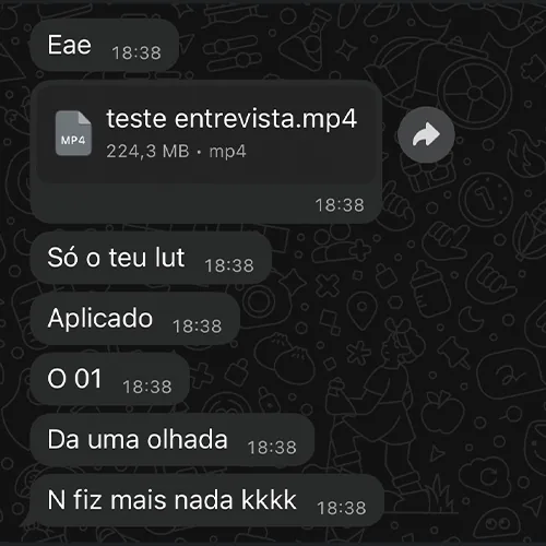 Cliente mostra um projeto usando somente um LUT do pack.